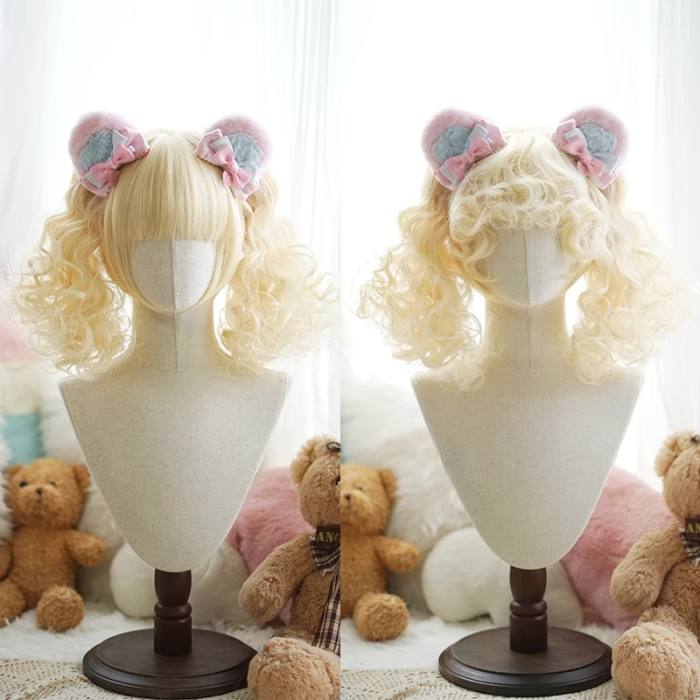 Yuchashui Bobo Short Wigs and Short Curly Wigs Ponytail