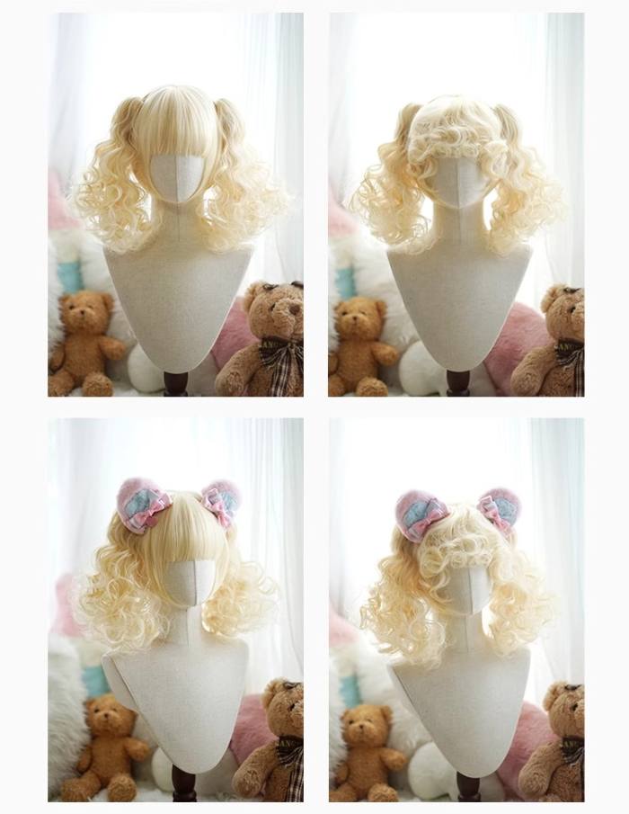 Yuchashui Bobo Short Wigs and Short Curly Wigs Ponytail