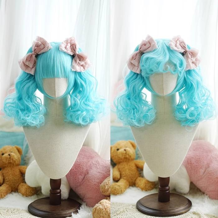 Yuchashui Bobo Short Wigs and Short Curly Wigs Ponytail