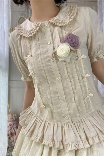 Miss Point Waltz in the Forest Embroidery Cotton Lolita Blouse