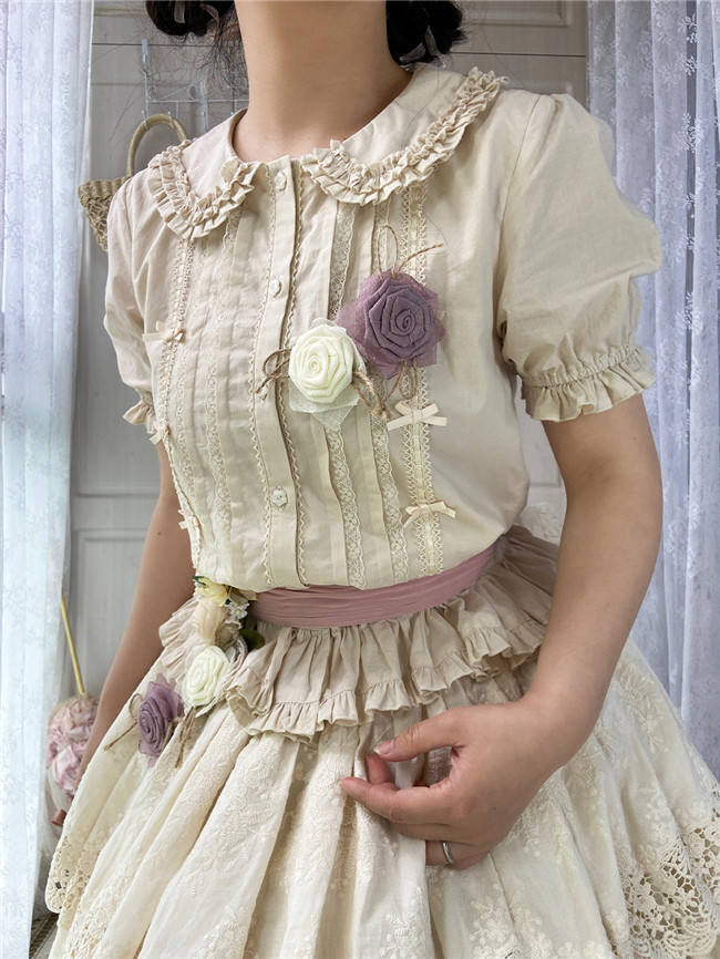 Miss Point Waltz in the Forest Embroidery Cotton Lolita Blouse