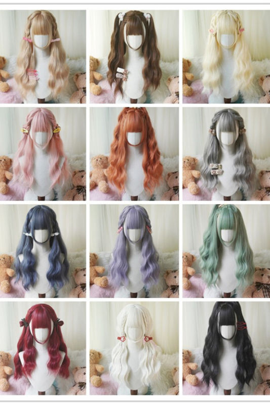 Yuchashui Water Ripple Long Curly Wigs 60cm