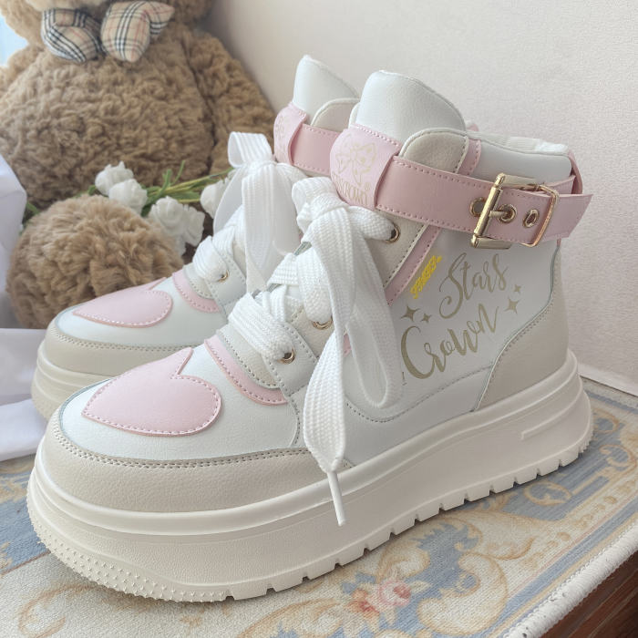 Stars Crown ~Rainbow Candy  High Tops Lolita Sneaker