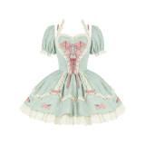 Withpuji Heartbeat Short Sleeves Lolita One Piece