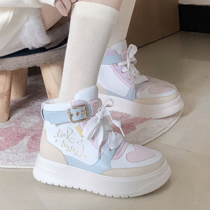 Stars Crown ~Rainbow Candy  High Tops Lolita Sneaker