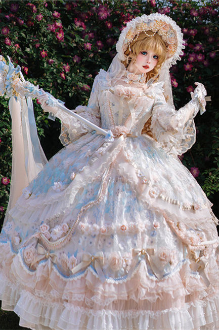 Cat Fairy Rose Feast Wedding Lolita Dress