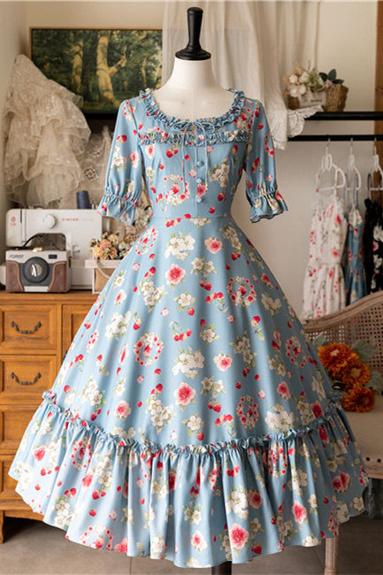 Forest Wardrobe Fruit and Flower Lolita One Piece