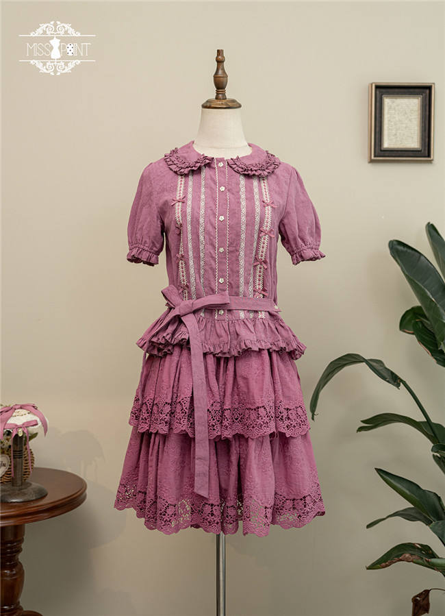 Miss Point Waltz in the Forest Embroidery Cotton Lolita Blouse