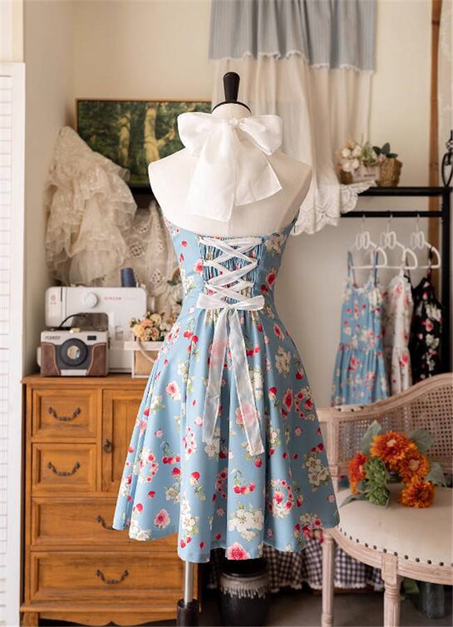 Forest Wardrobe Fruit and Flower Halter-neck Lolita Dress