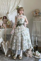 Moon River ~Camellia Vintage Flowers Lolita Vest/Skirt