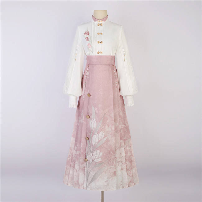 To Tulip Han Style Top and Skirt