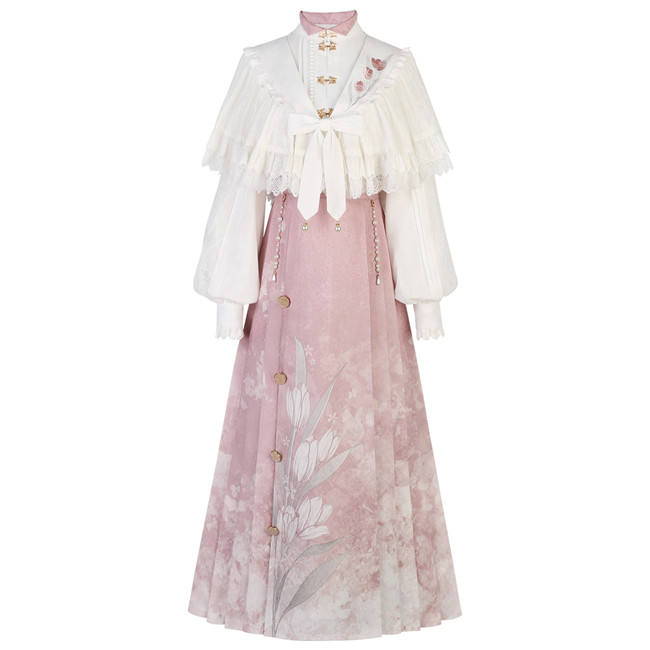 To Tulip Han Style Top and Skirt