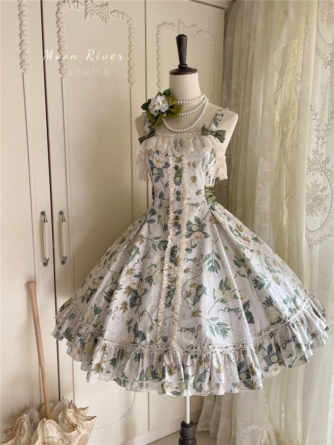 Moon River Camellia Classic Lolita Jumper Dress and Blouse