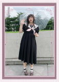 Sailor Style Black Plus Size Lolita Dress