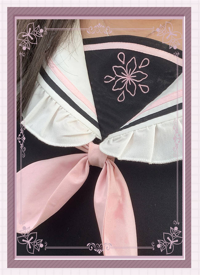 Plus Size Sailor Style Black Dress