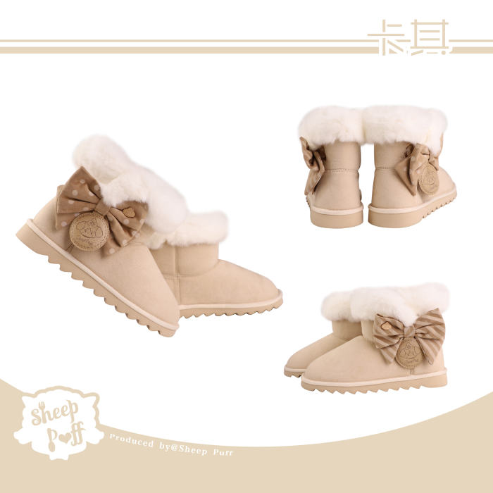 Sheep Puff Snow Boot Winter Shoes