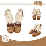 Sheep Puff ~ Snow Boot Winter Shoes Pink Size 39 - In Stock