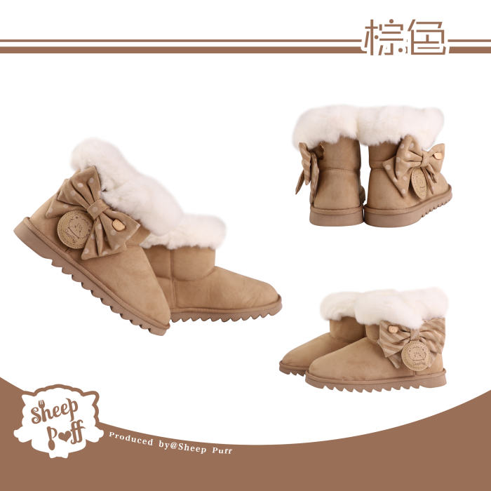 Sheep Puff Snow Boot Winter Shoes