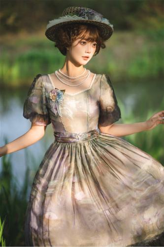 Miss Point Oil Painting Normal Waist Vintage Lolita Dress