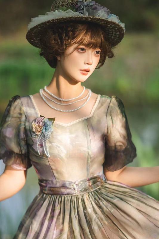 Miss Point Oil Painting Normal Waist Vintage Lolita Dress