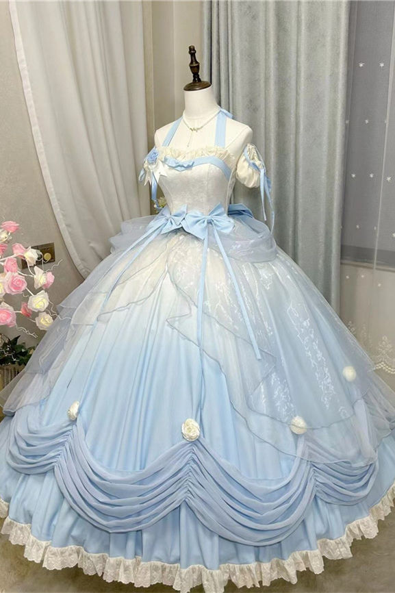 True Love's Kiss Pink Ombre Lolita Dress Set