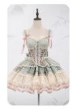 Honey Machine Green Ballet Lolita Dress, Blouse and Headdress
