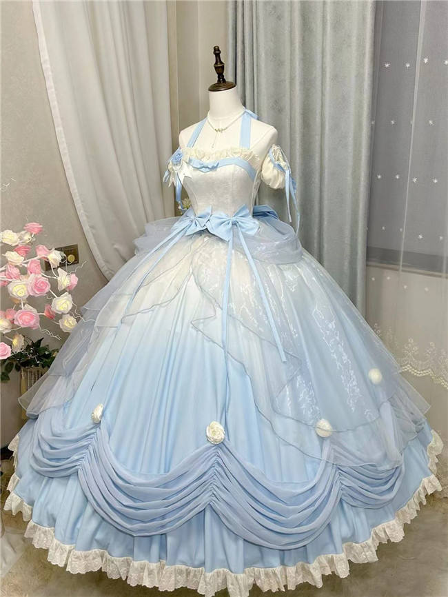 True Love's Kiss Pink Ombre Lolita Dress Set