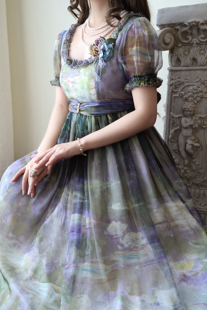 Miss Point Oil Painting Empire Waist Lolita Dress