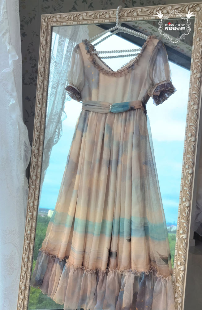 Miss Point Oil Painting Empire Waist Lolita Dress