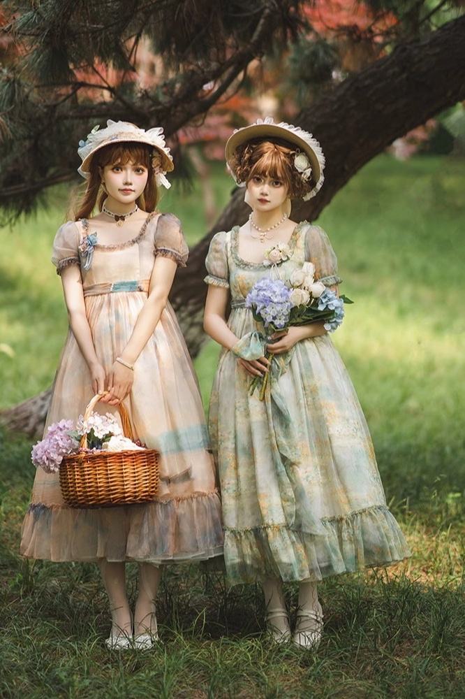 Miss Point Oil Painting Empire Waist Lolita Dress