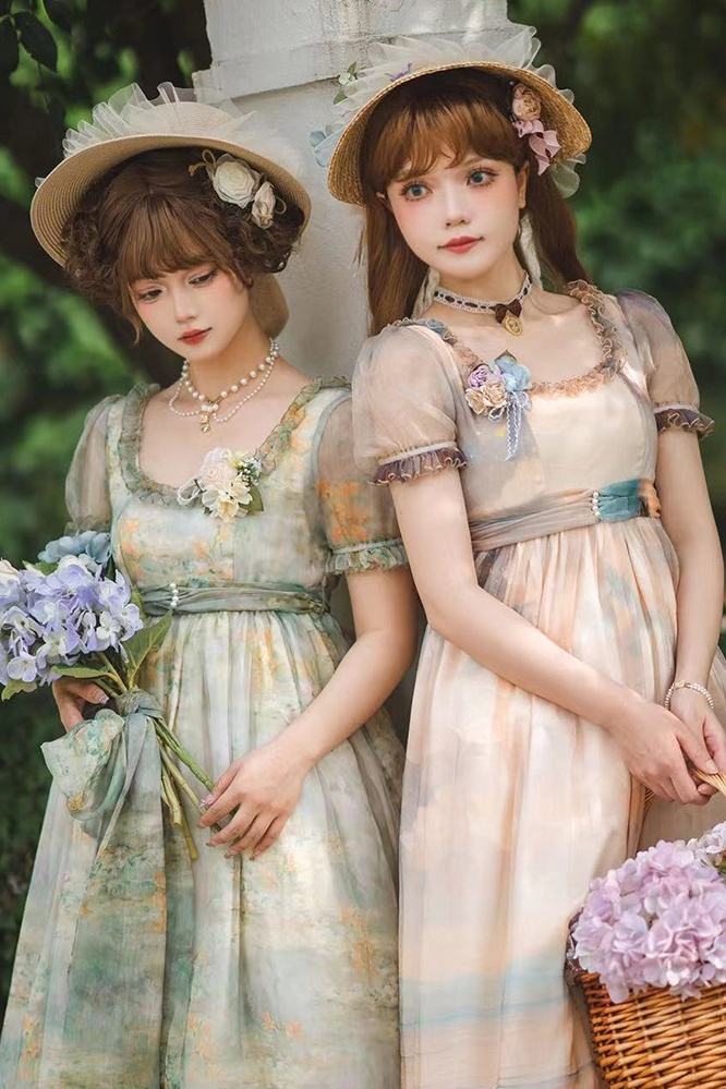 Miss Point Oil Painting Empire Waist Lolita Dress