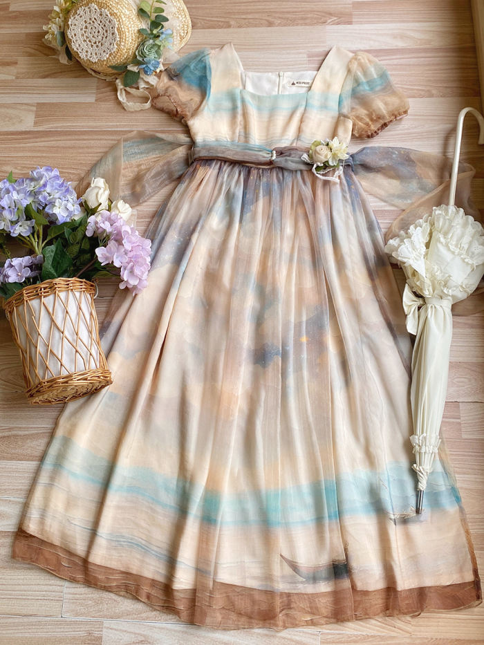 Miss Point Oil Painting Empire Waist Lolita Dress