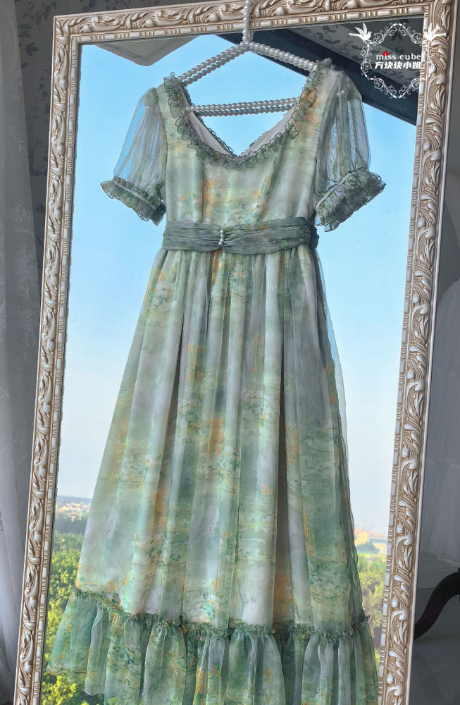 Miss Point Oil Painting Empire Waist Lolita Dress