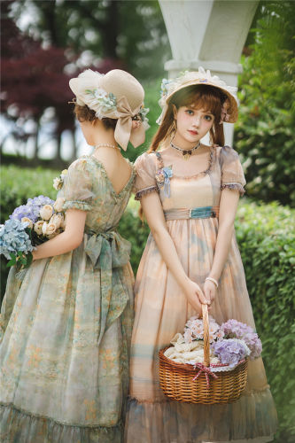 Miss Point Oil Painting Empire Waist Lolita Dress