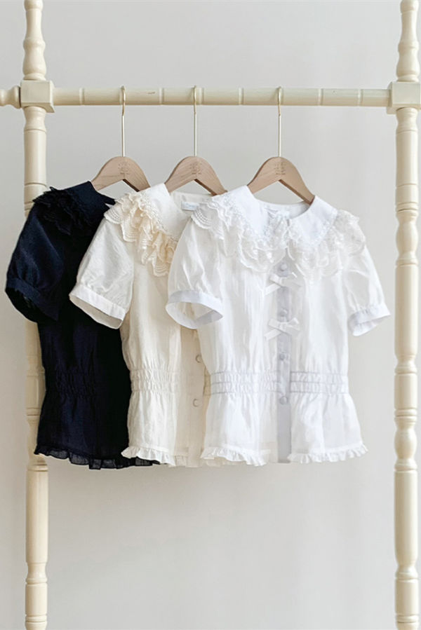 Withpuji Peter Pan Collar Summer Lolita Blouse