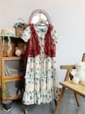 Withpuji Dots Yarn Ruffled Collar Summer Vest