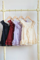 Withpuji Dots Yarn Ruffled Collar Summer Vest
