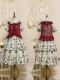 Withpuji Dots Yarn Ruffled Collar Summer Vest
