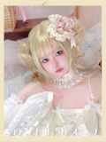Squid Ball Blonde Bobo Wigs and Flower Shaped Ponytail