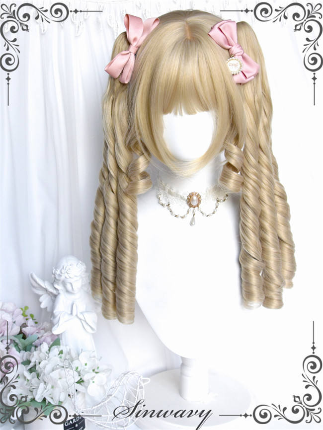 Fabletown Retro Roman Curly Ponytail Lolita Wigs