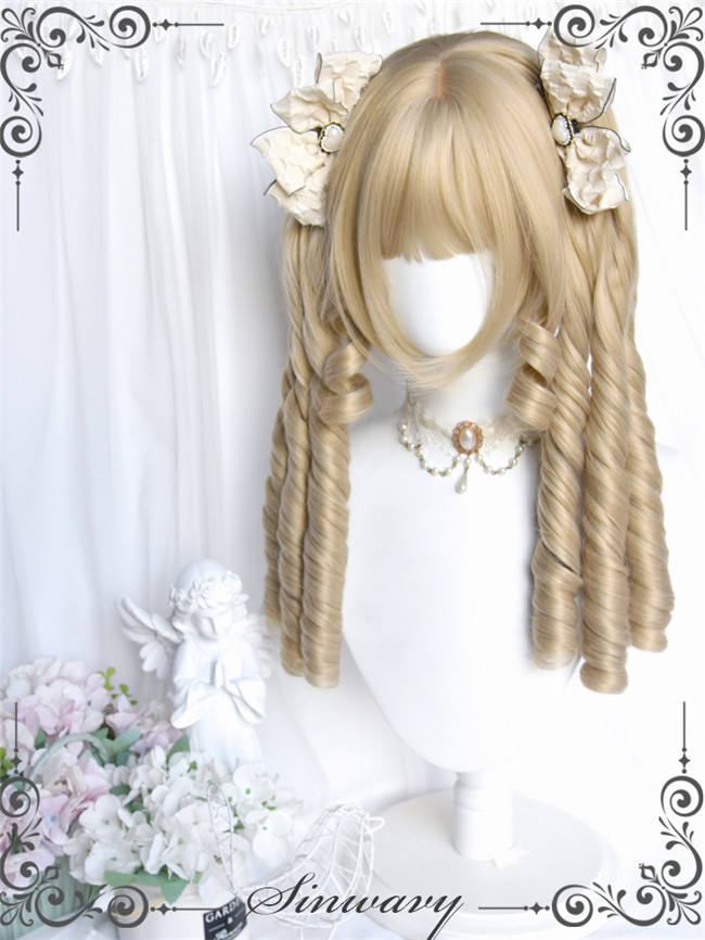 Fabletown Retro Roman Curly Ponytail Lolita Wigs