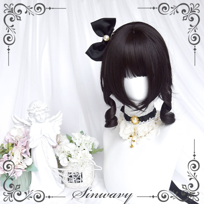 Fabletown Retro Roman Curly Ponytail Lolita Wigs