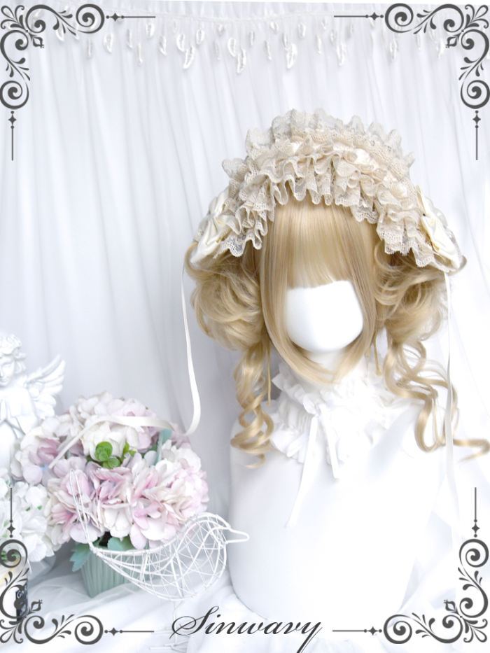 Squid Ball Blonde Bobo Wigs and Flower Shaped Ponytail
