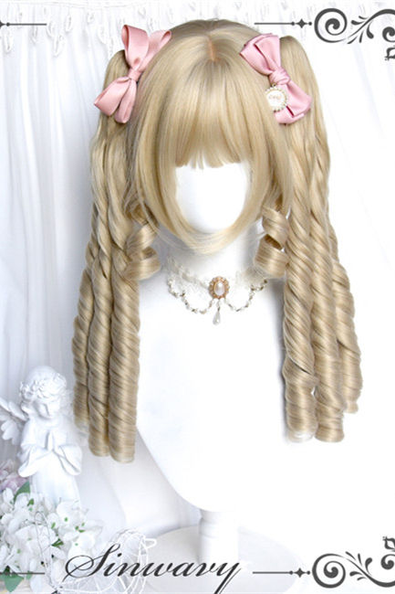 Fabletown Retro Roman Curly Ponytail Lolita Wigs