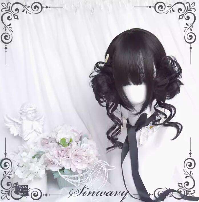 Squid Ball Blonde Bobo Wigs and Flower Shaped Ponytail