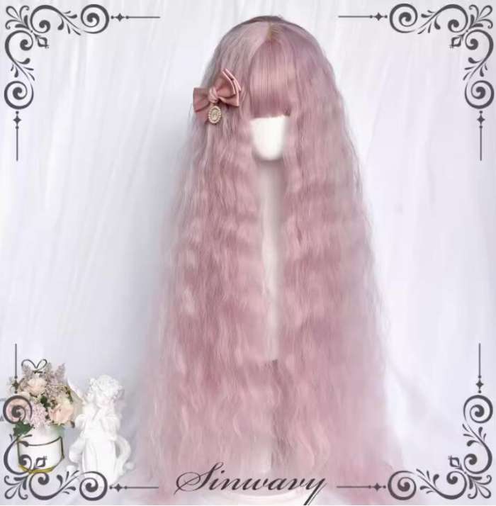 Waltz Sweet Pink Long Wavy Lolita Wigs