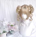 Squid Ball Blonde Bobo Wigs and Flower Shaped Ponytail