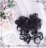 Squid Ball Blonde Bobo Wigs and Flower Shaped Ponytail