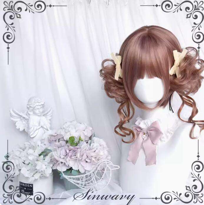 Squid Ball Blonde Bobo Wigs and Flower Shaped Ponytail