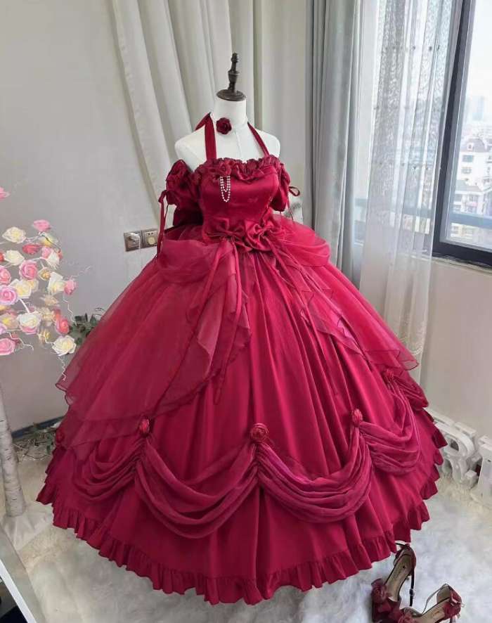 True Love's Kiss Pink Ombre Lolita Dress Set